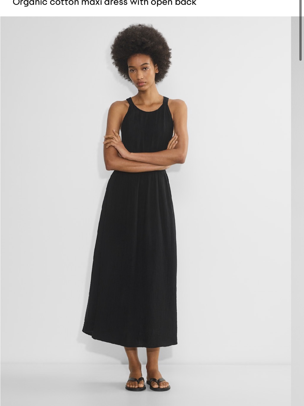 Aritzia Black Sleeveless Maxi Dress